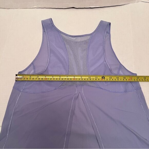 Lululemon  *  Sculpt Tank Tie Back Hydrangea Blue EUC Mesh - Picture 6 of 12